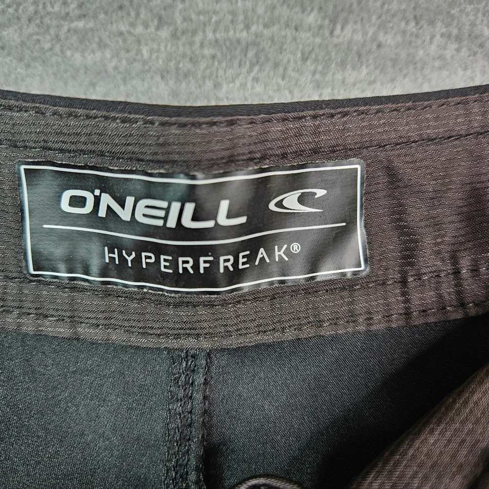 ONeill Hyperfreak Men's Black Board Shorts Size 33 Swim Trunks